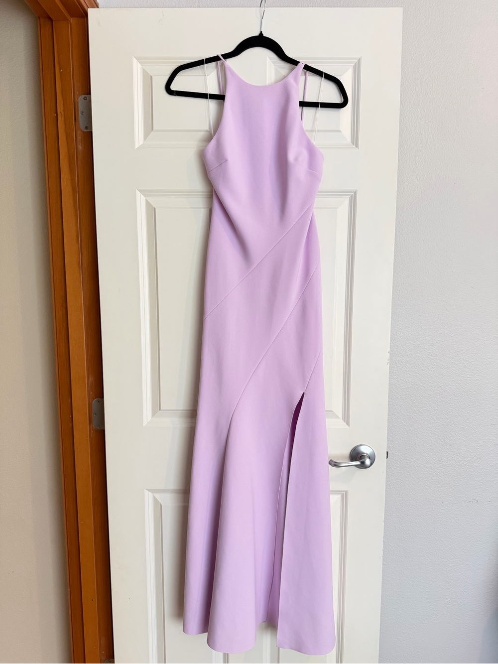 Sleeveless Lavender Maxi Dress with Side Slit